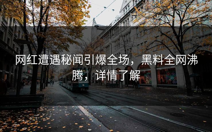 网红遭遇秘闻引爆全场，黑料全网沸腾，详情了解